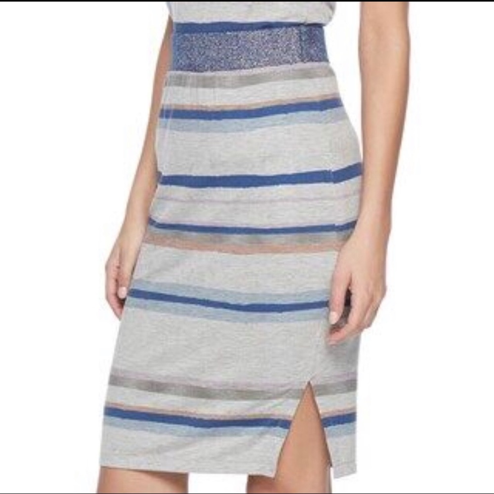 Juicy Couture Glitter Stretch Stripe Skirt